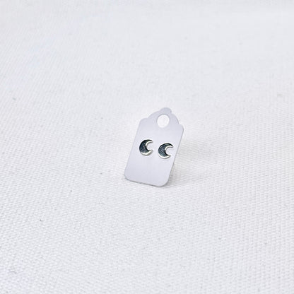 Crescent Moon Studs