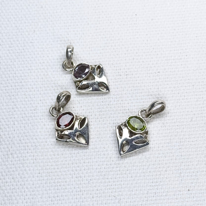 Silver Gem Pendant #6