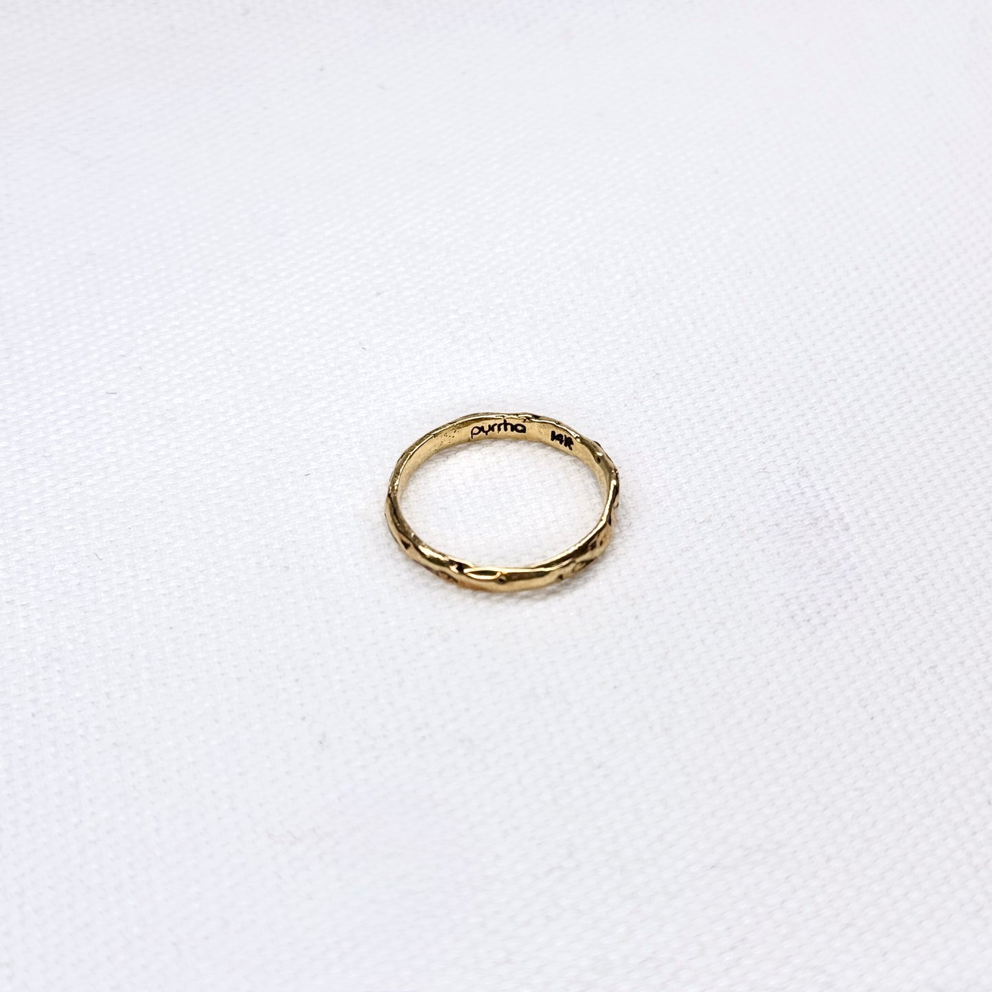 Narrow 14K Gold Band Ring