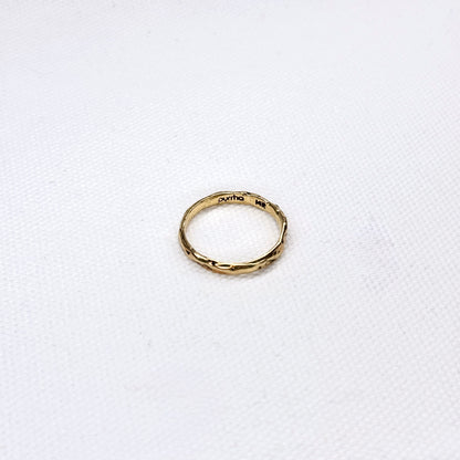 Narrow 14K Gold Band Ring