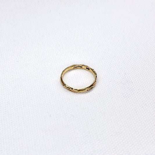 Narrow 14K Gold Band Ring