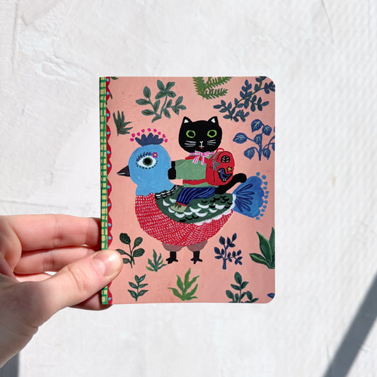 Yumi Tiny Journal - Cat Riding Hen