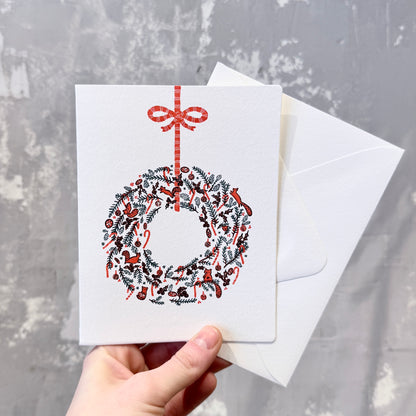 'Christmas Wreath' Card