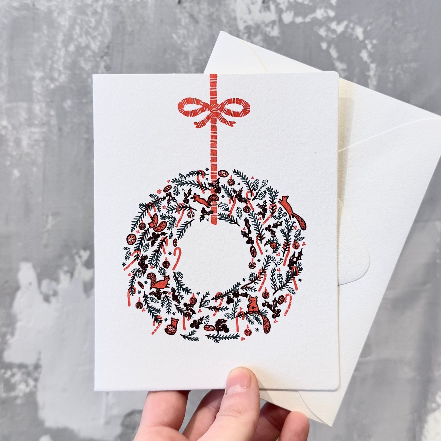 'Christmas Wreath' Card