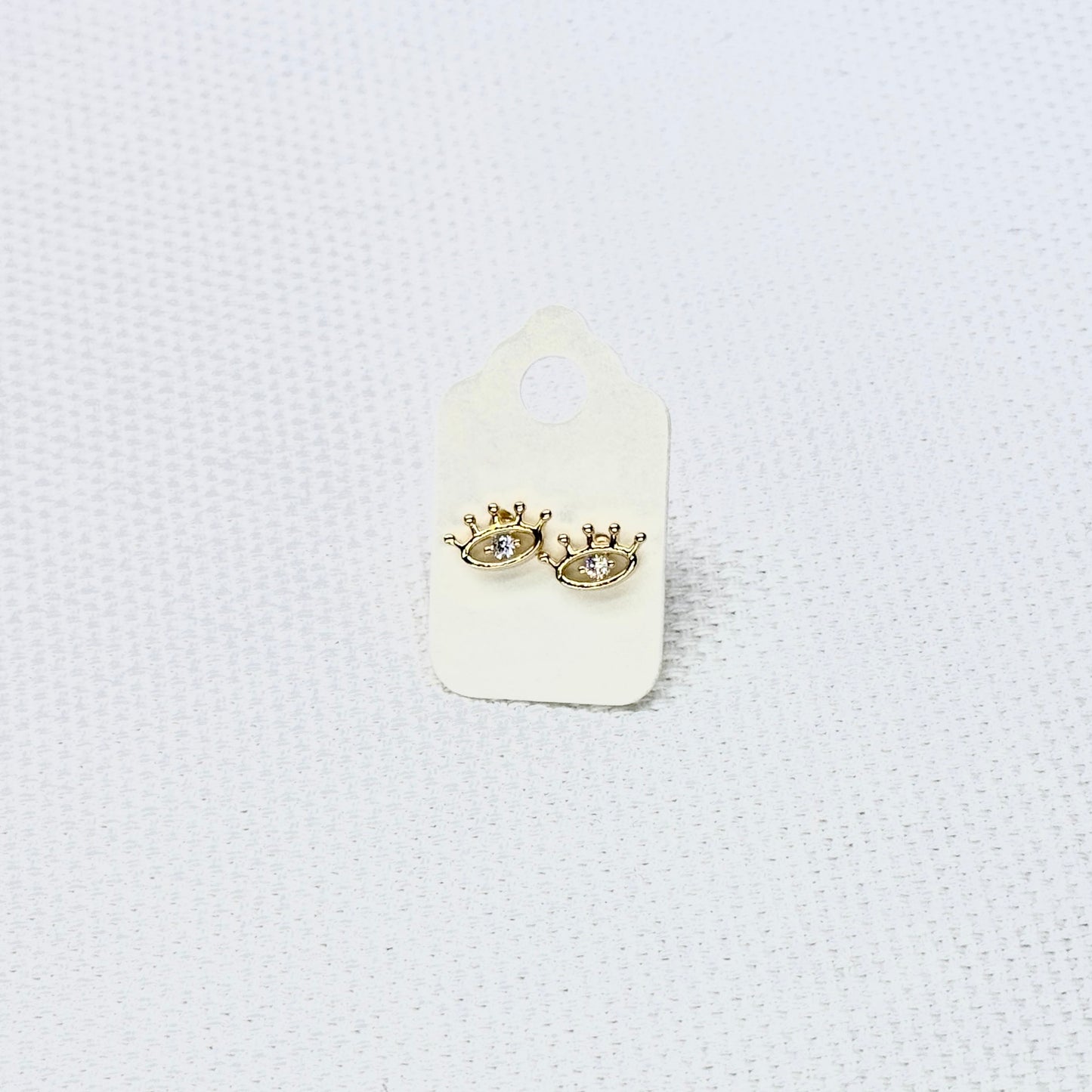 10K Gold Evil Eye Stud Earrings