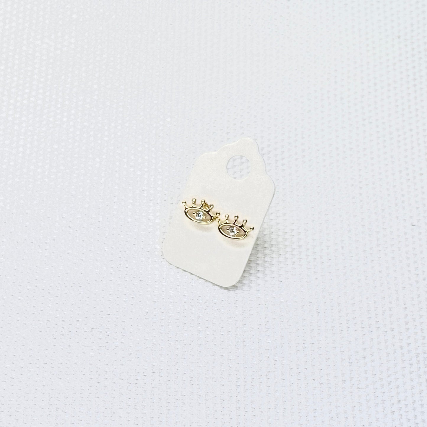10K Gold Evil Eye Stud Earrings