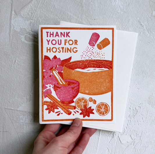 'Thank You For Hosting' Card