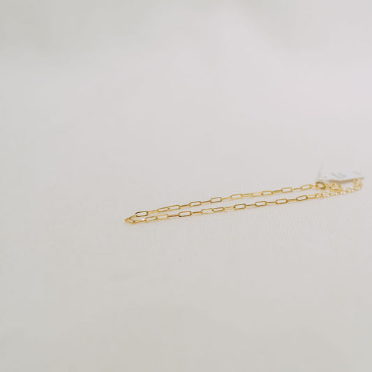 10K Small Paperclip Chain Bracelet