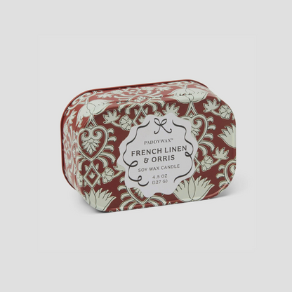 French Linen + Orris Tin Candle