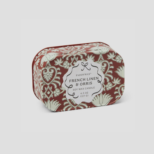 French Linen + Orris Tin Candle