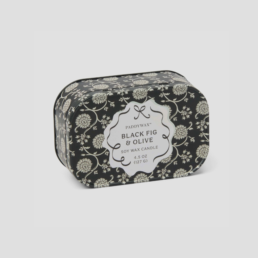 Black Fig + Olive Tin Candle