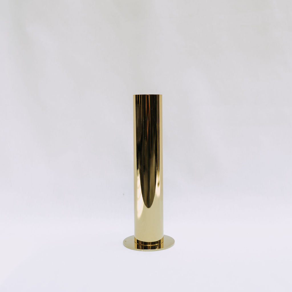 Gold Metal Cylinder Vase