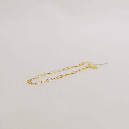10K Large Paperclip Chain Bracelet