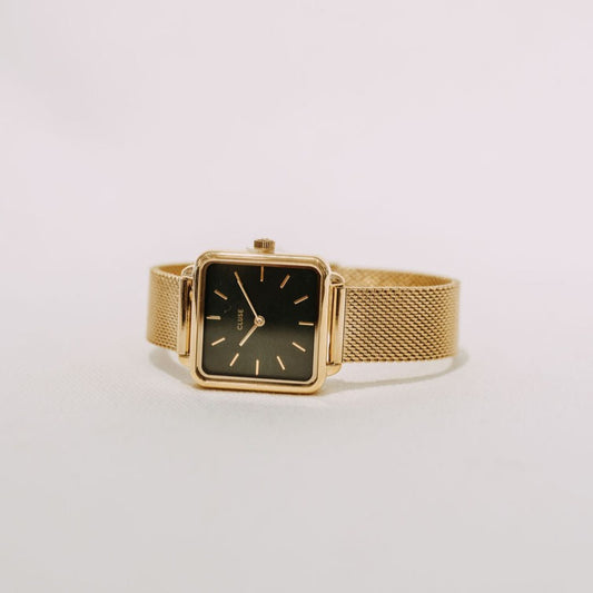 La Tetragone Green + Gold Watch