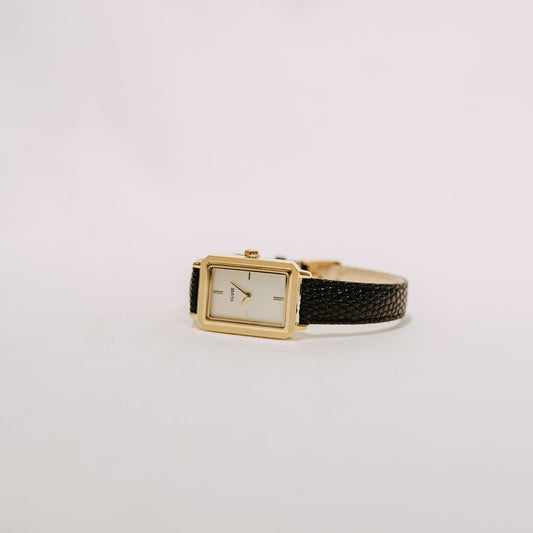 Fluette Black Leather Watch