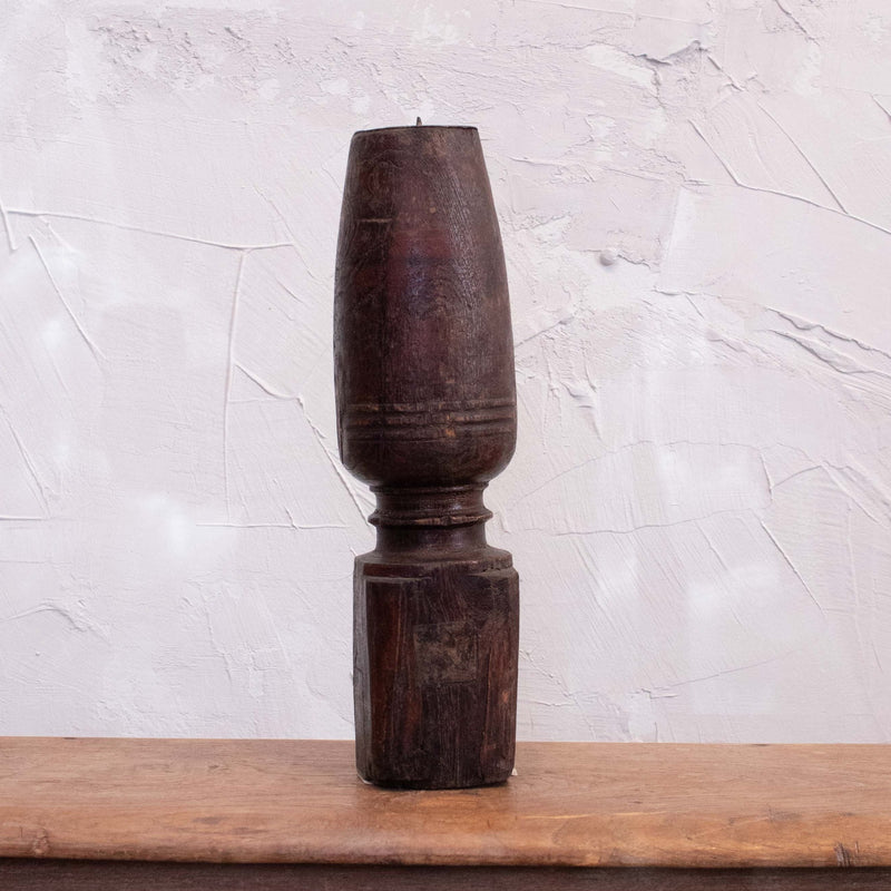 Windsor Antique Wooden Candle Holder